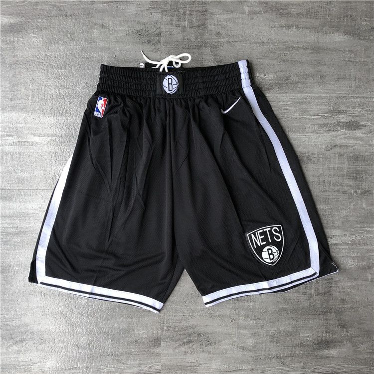 Men NBA Brooklyn Nets Black Nike Shorts 04161